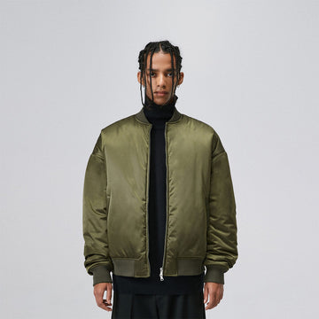 BONELESS Cotton Padded Bomber Jacket (Only Size L Left)-Jacket-S-Green-Free Shipping Leatheretro