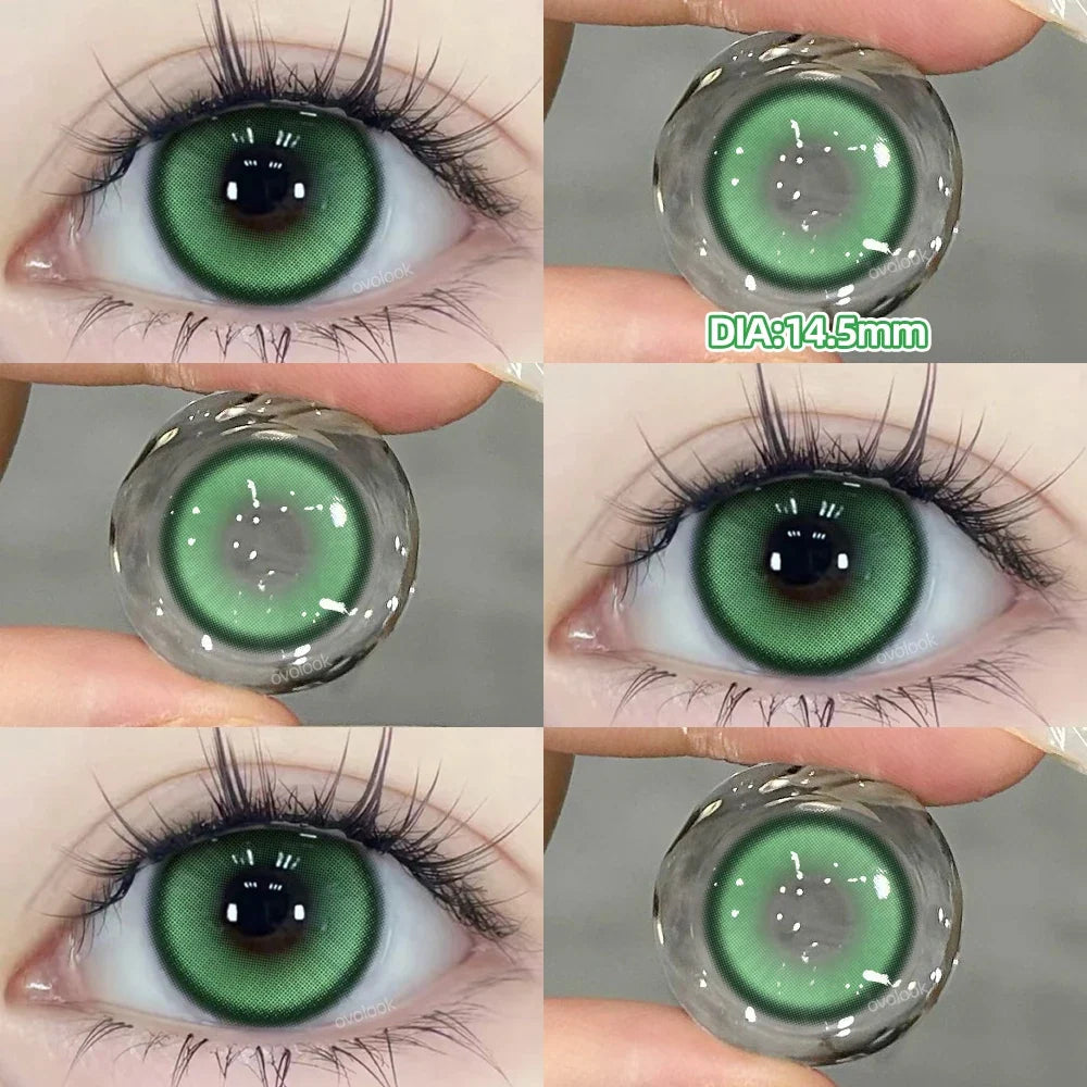 2pcs/pair Cyber Series Halloween Colored Contact Lenses for Makeup Eyes Big Pupils Red Contact Lenses Brown Lens Myopia