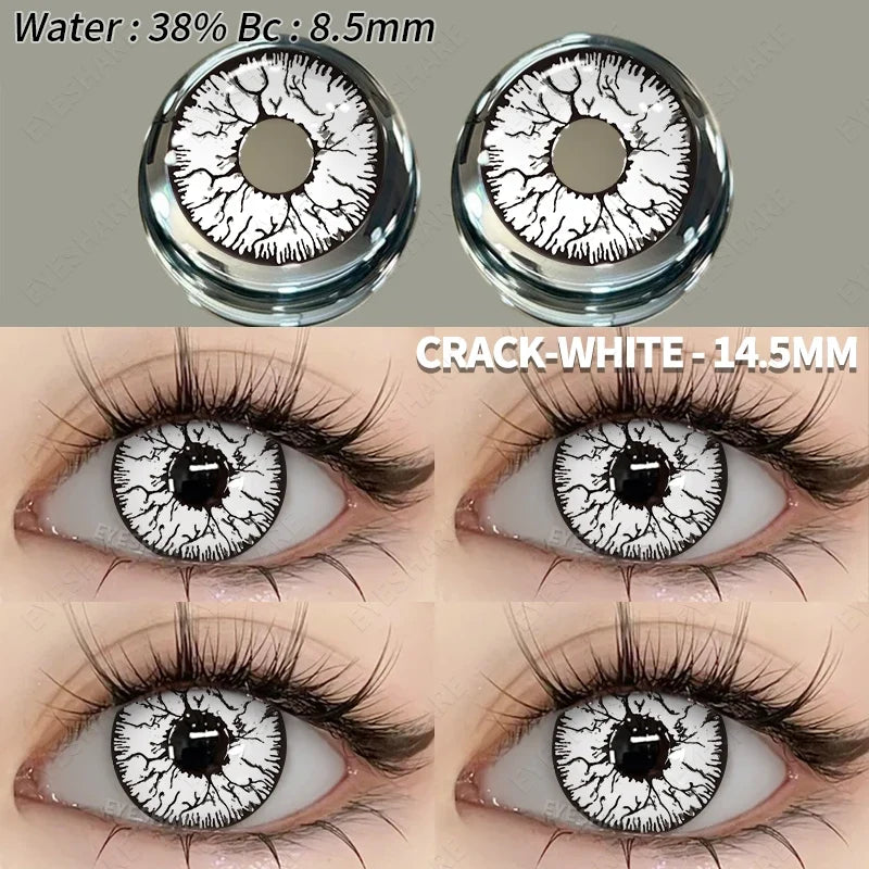 Cosplay Color Contact Lenses Halloween Contact Lenses for Eyes 2pcs Blue Color Contacts Anime Accessories Yellow Lenses