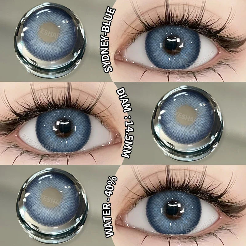 1Pair New Colored Contact Lenses for Eyes Natural Contact Lenses Blue Eye Lens Green Lenses Yearly Brown Eye Contacts