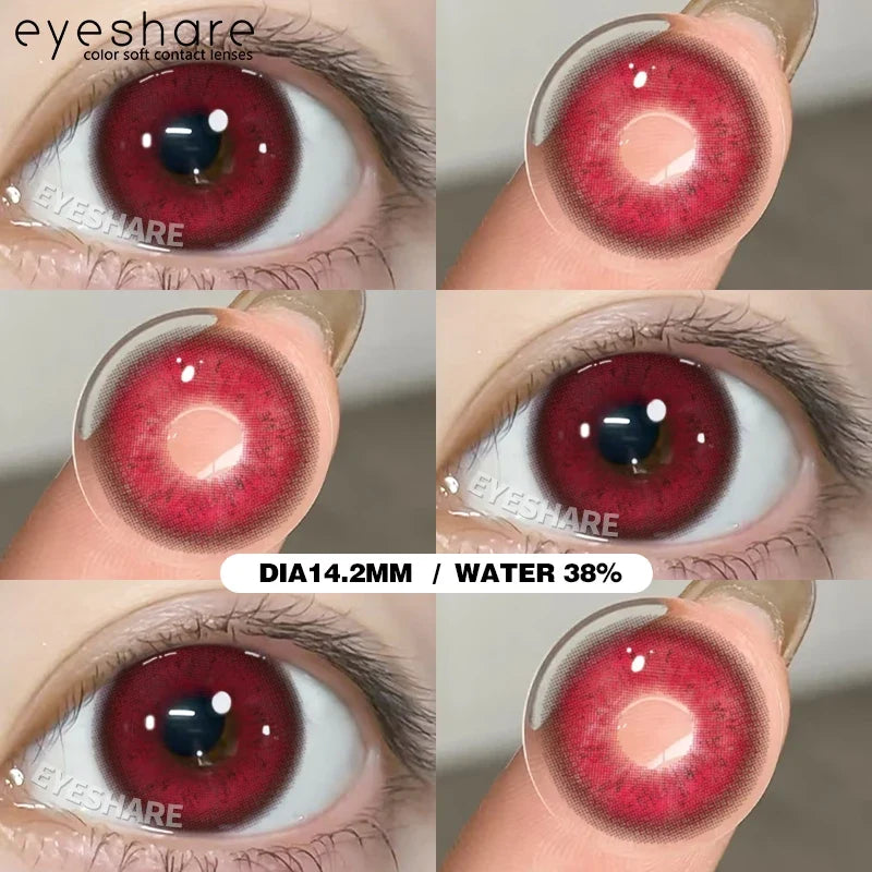 Contact Lenses 14.5mm 1Pair for Anime accessories for eyes Cosplay Color contact Lenses Halloween Eye Contacts yearly use-POLARIS-RED-Free Shipping Leatheretro