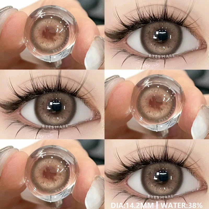 1Pair New Colored Contact Lenses for Eyes Natural Contact Lenses Blue Eye Lens Green Lenses Yearly Brown Eye Contacts