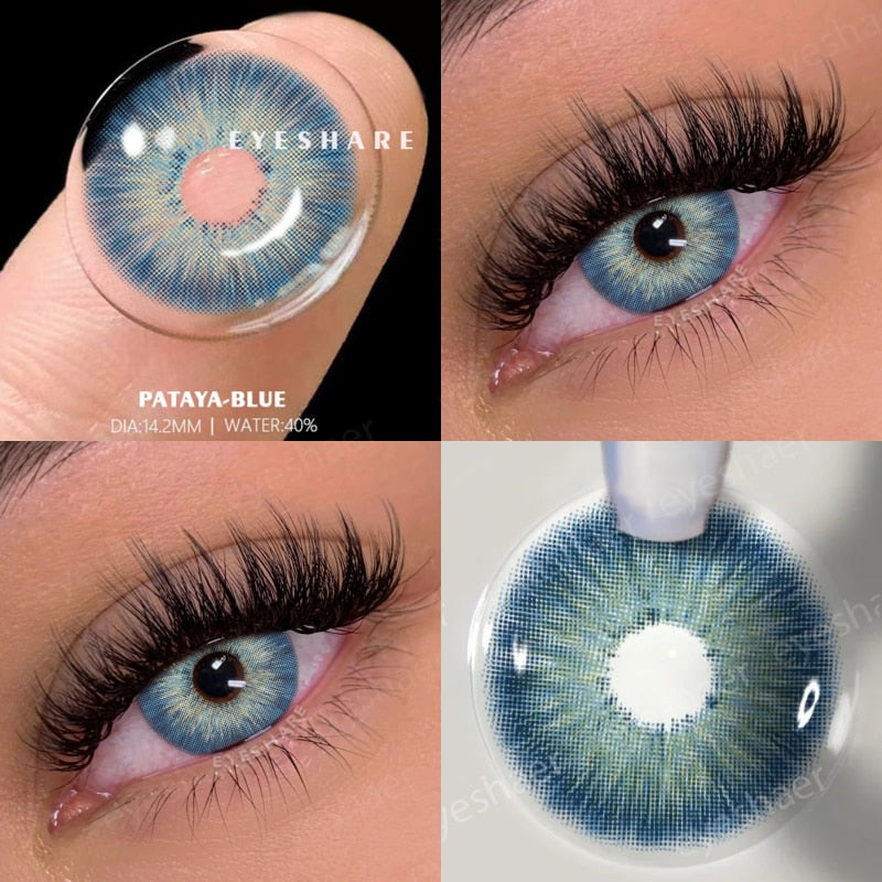Color Lens Eyes 2pcs Natural Color Contact Lenses For Eyes Yearly Beauty Brown Contacts Lenses Eye Cosmetic Color Lens