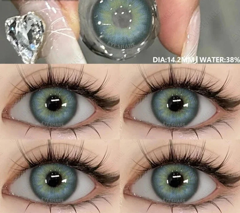 Colored Pupils for Eyes Gray Natural Look Eye Contacts 1Pair Brown Fashion Lenses Beauty Green Lens Blue Eye Contacts