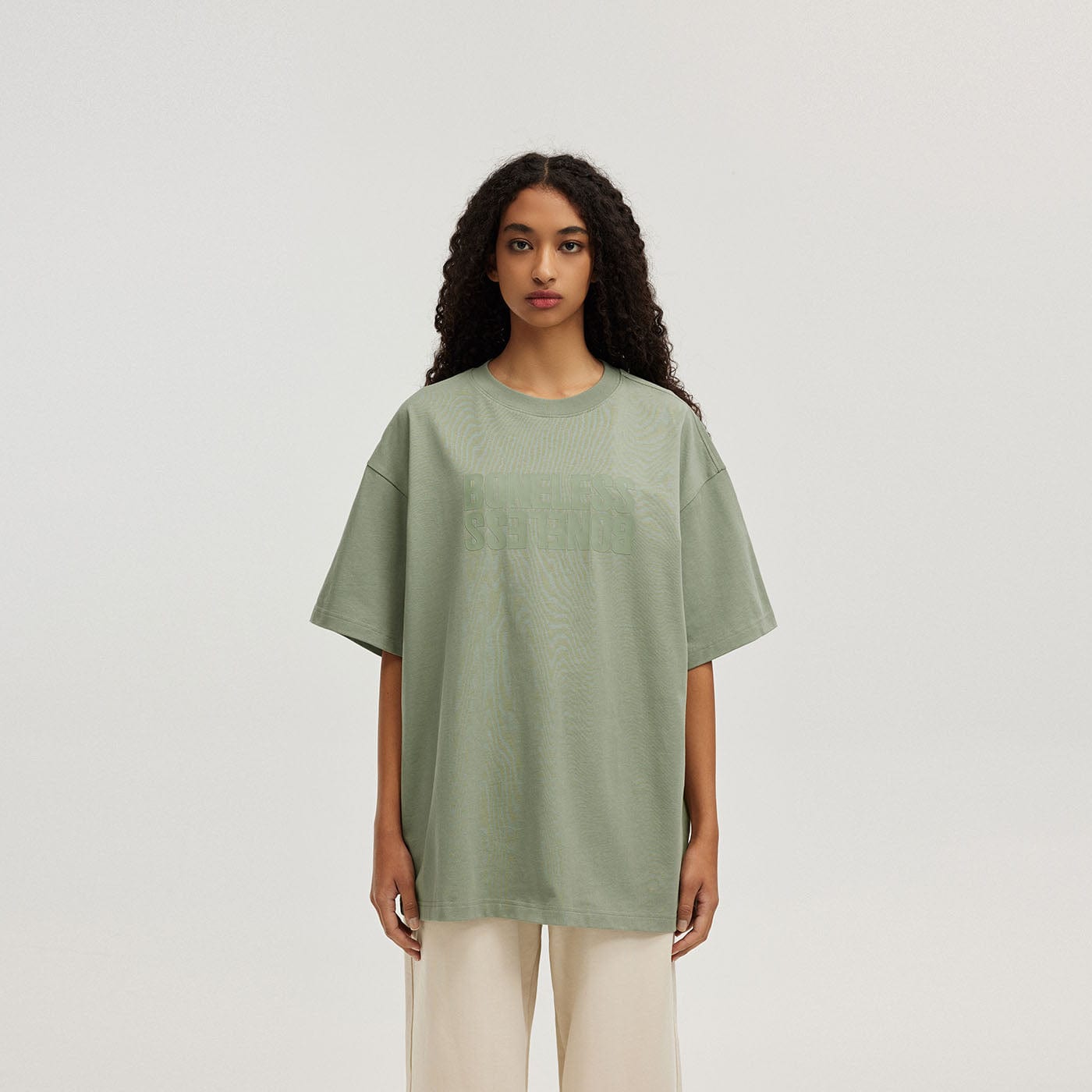 BONELESS Reversed LOGO T-Shirt-T Shirt-S-Black-Free Shipping Leatheretro