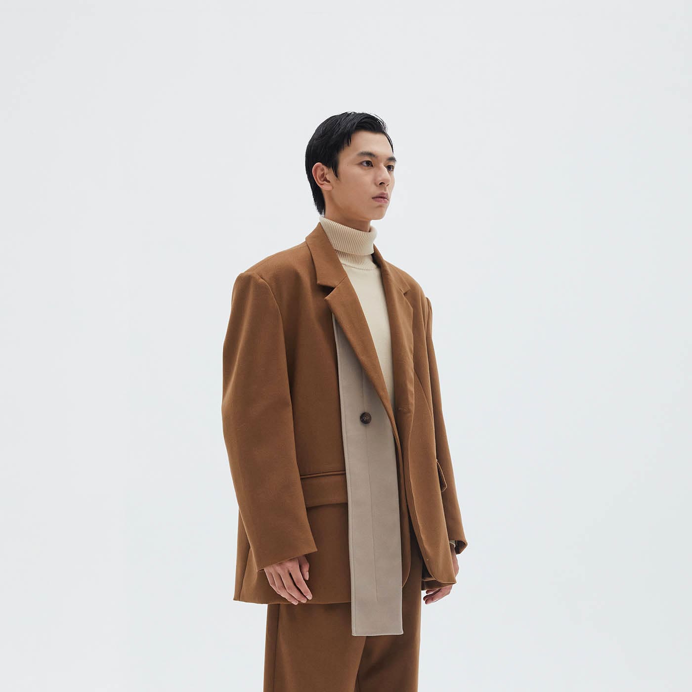 LEONSENSE Spliced Oversized Suit Jacket-Jacket-S-Free Shipping Leatheretro