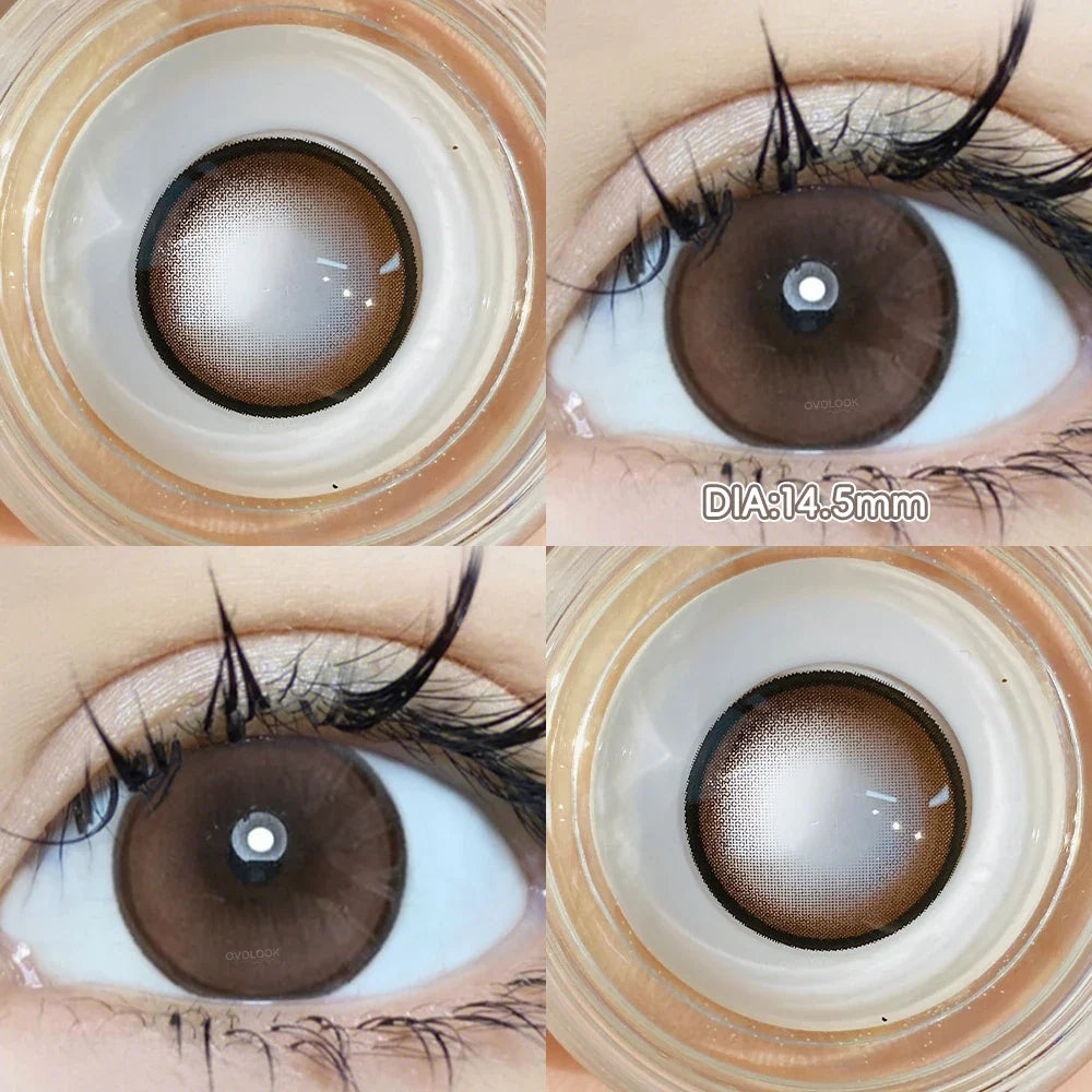 2pcs Natural Green Contact Lenses fo Eyes Beauty Color Pupils Makeup Color Eye Lenses Big Diameter Myopia Lenses-West Highland-choco-5.00-Free Shipping Leatheretro