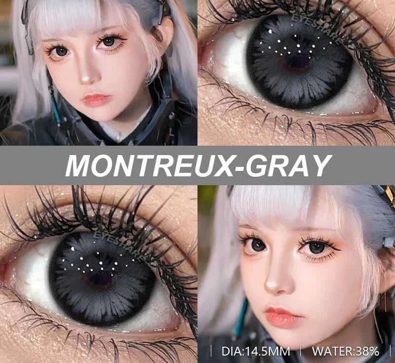 Contact Lenses 1 Pair Purple Lenses Cosplay Green Colored Lenses Anime Blue Lens Halloween Colorful Makeup Eye Cosmetic
