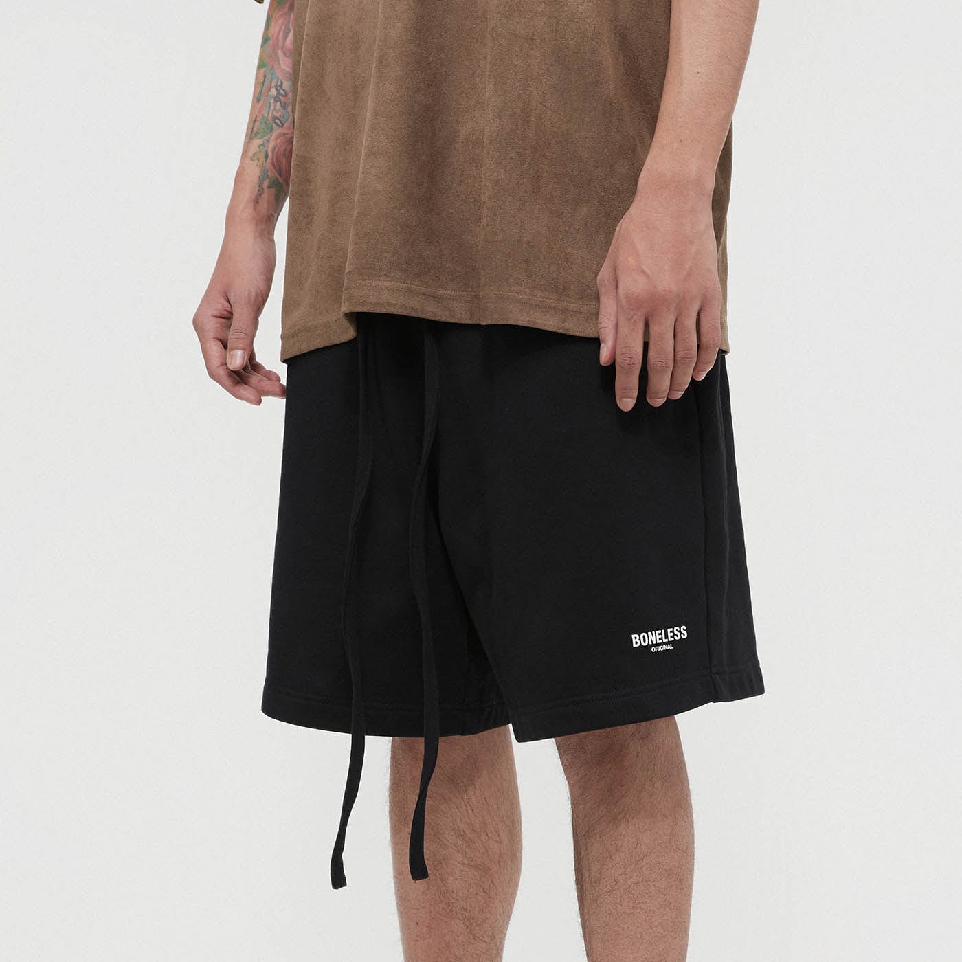 BONELESS Original Series Zipped Pocket Shorts-Shorts-S-Brown-Free Shipping Leatheretro