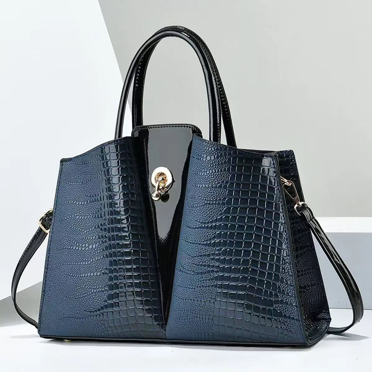 Luxury Designer Ladies Shopper Messenger Bags-Handbags-Blue-Free Shipping Leatheretro