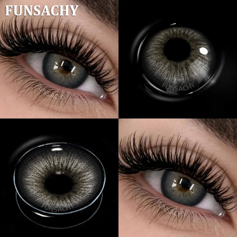 New Contact Lenses Natural Brown Eye Makeup Contacts Grey Color Lens Korean Softlens Yearly Cosmetics for Women-CHARLOTTE-BLACK-0-Free Shipping Leatheretro
