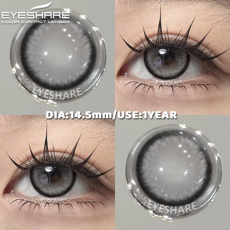 1 Pair Color Contact Lenses for Eyes Color Pupils Natural Brown Lenses Beautiful Pupils Cosmetic Gray Eye Lenses Yearly
