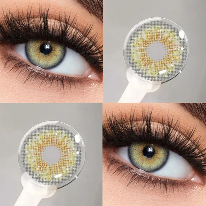1 Pair Colorful Contact Lenses for Eyes Gold Eye Anime Cosplay Lenses With Prescription Myopia Lenses Green Iris Lens-cleopatra green-0-Free Shipping Leatheretro