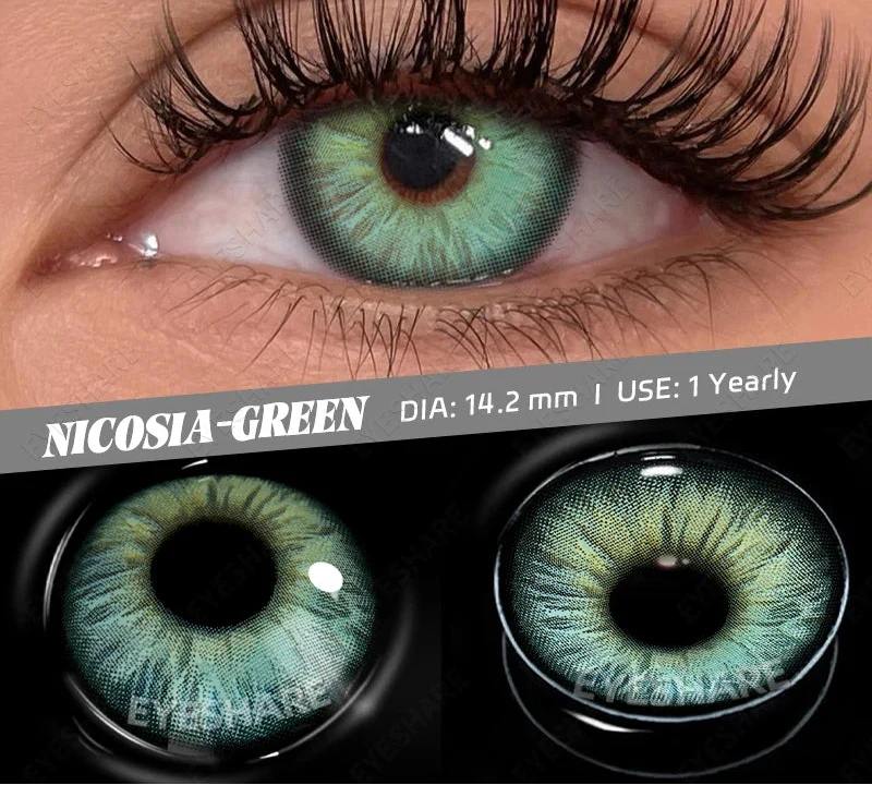 2pcs Color Contact Lens for Eyes Chocolate Makeup Lens Natural Blue Gray Eyes Contact Brown Beauty Lenses Green Contact