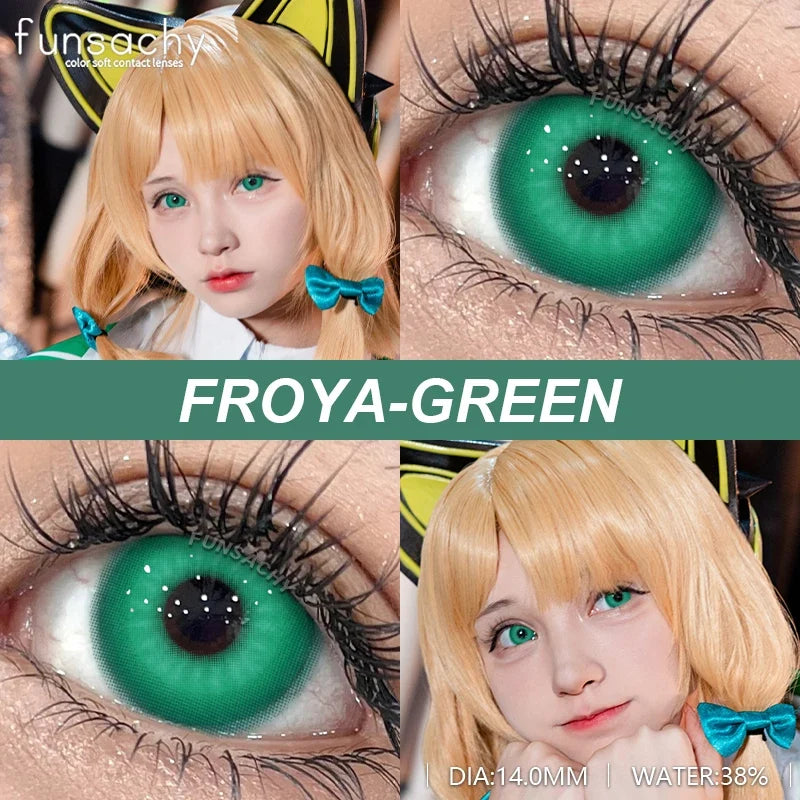2pcs Hot Cosplay Contact Lenses for Eyes Black Eye Lenses Red Lens Eye Makeup for Halloween Anime Cosplay Crazy Lenses