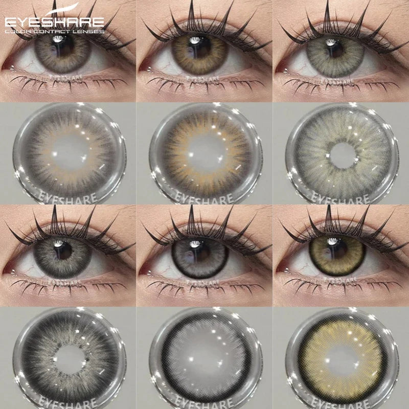 1 Pair Color Contact Lenses for Eyes Color Pupils Natural Brown Lenses Beautiful Pupils Cosmetic Gray Eye Lenses Yearly