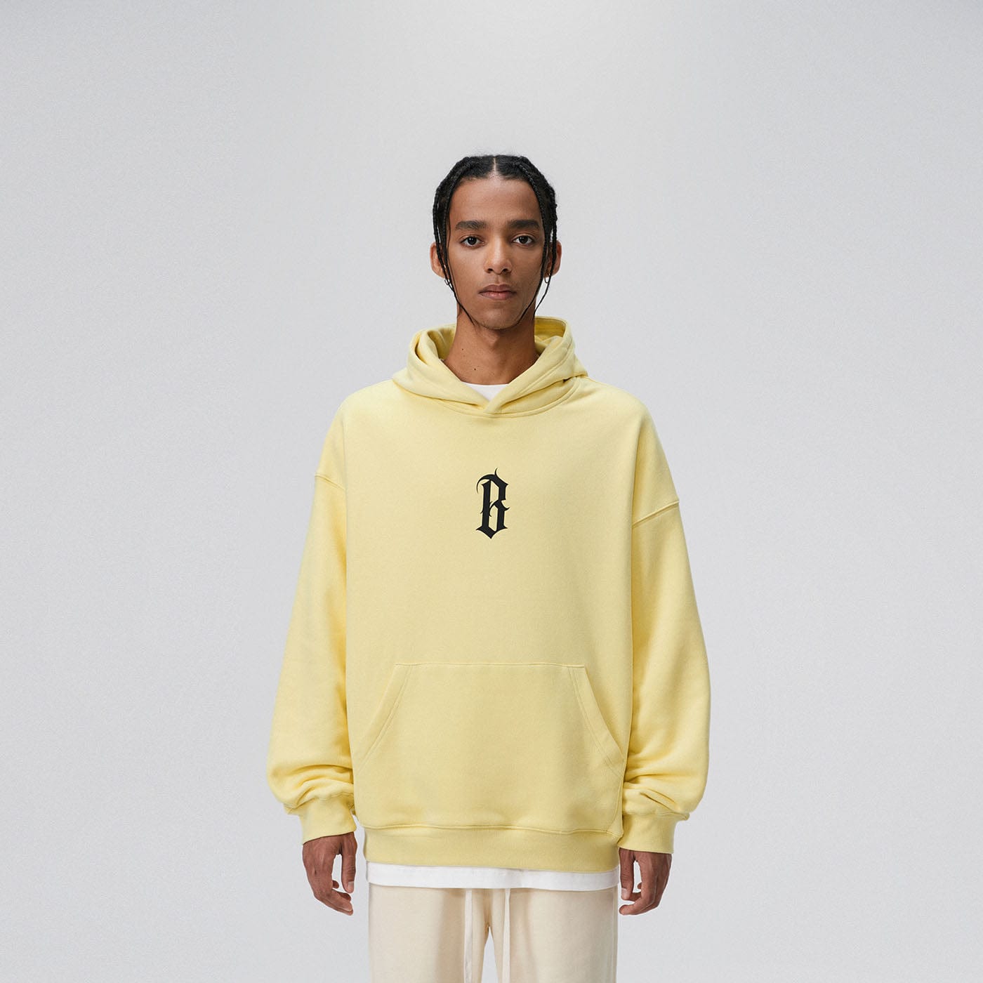 BONELESS Gothic LOGO Hoodie-Hoodie-S-Yellow-Free Shipping Leatheretro