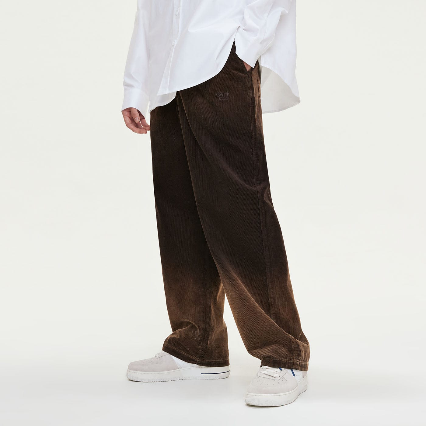 CONKLAB Creased Gradient Straight Pants-Pants-S-Brown-Free Shipping Leatheretro
