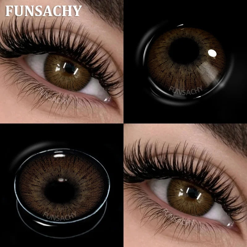 New Contact Lenses Natural Brown Eye Makeup Contacts Grey Color Lens Korean Softlens Yearly Cosmetics for Women-JOLIE-CHOCOLATE-0-Free Shipping Leatheretro