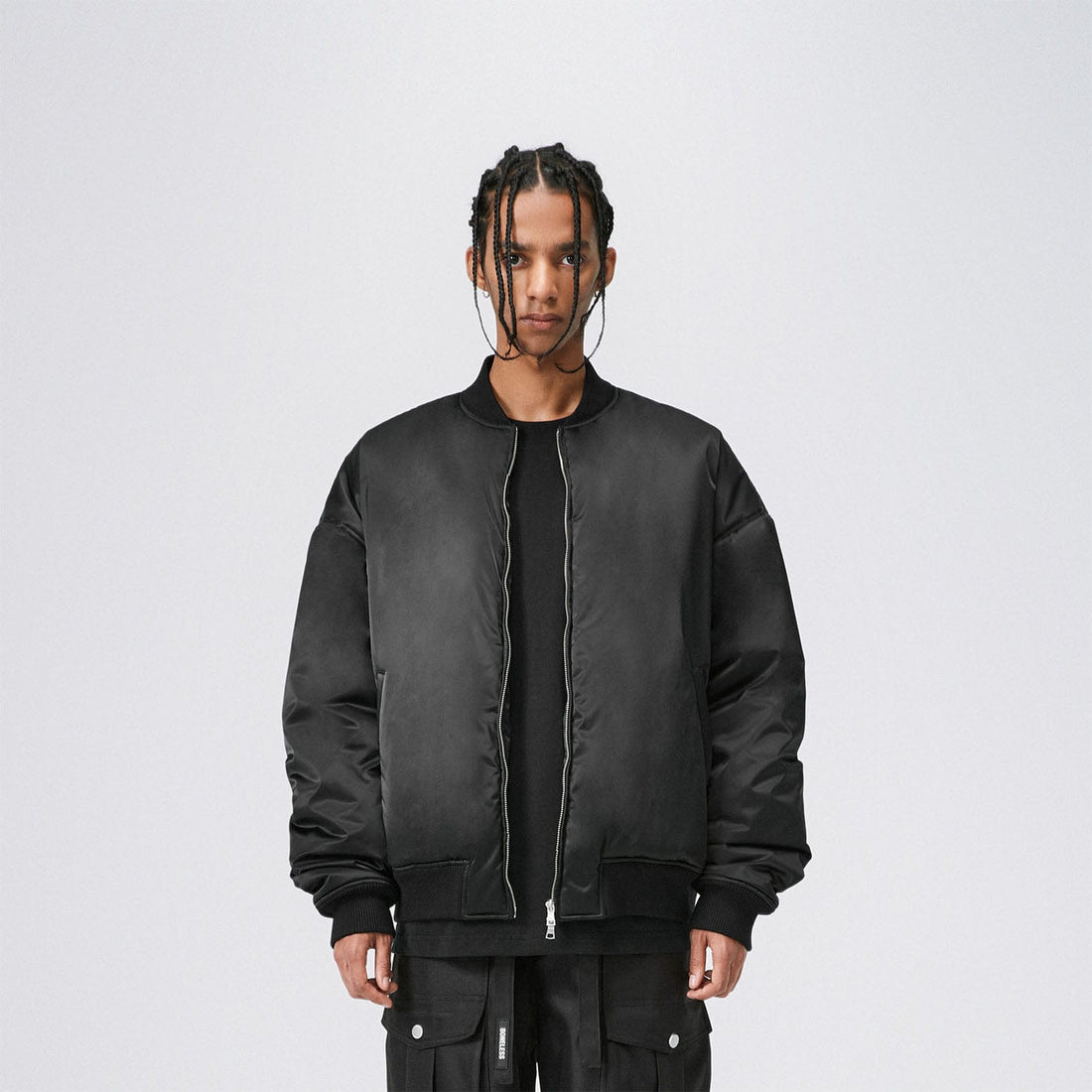 BONELESS Cotton Padded Bomber Jacket (Only Size L Left)-Jacket-S-Green-Free Shipping Leatheretro