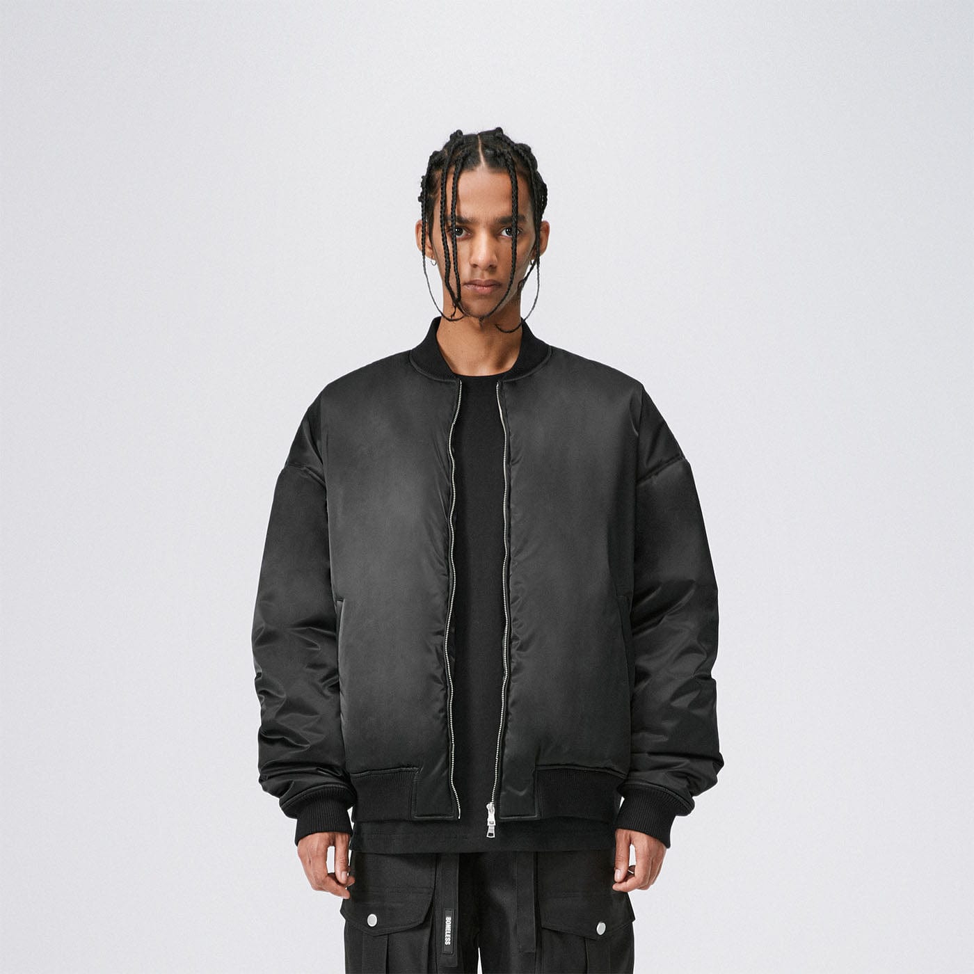 BONELESS Cotton Padded Bomber Jacket (Only Size L Left)-Jacket-S-Green-Free Shipping Leatheretro