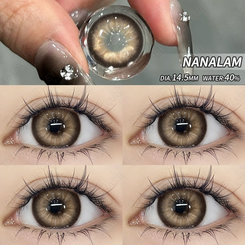 new style 1 Pair Color Contact Lenses with Natural Eye Contact Lenses Blue Brown Green Lenses Pupils Beauty Color lens