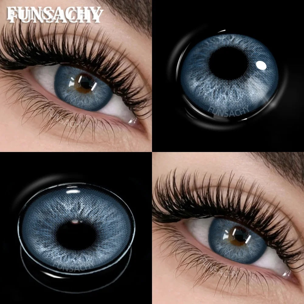 New Contact Lenses Natural Brown Eye Makeup Contacts Grey Color Lens Korean Softlens Yearly Cosmetics for Women-ANDRONI-BLUE-0-Free Shipping Leatheretro