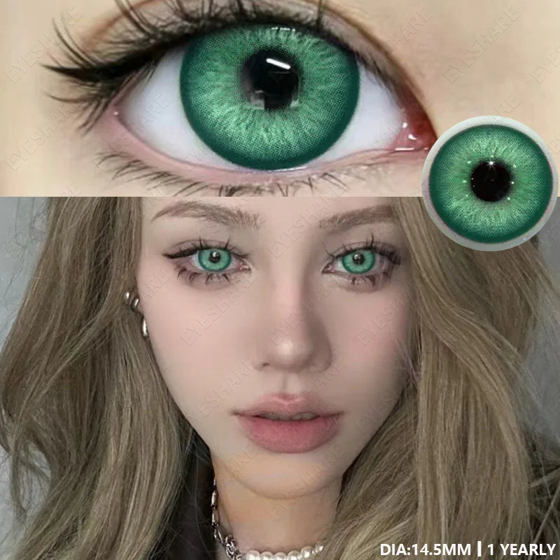 Natural Color Lens Eyes 1Pair Brown Color Contact Lens For Eyes Yearly Use Eyes Blue Eye Contacts Green Contact Lenses