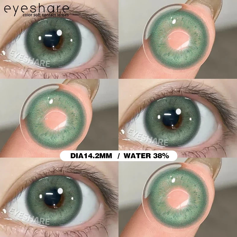 Contact Lenses 14.5mm 1Pair for Anime accessories for eyes Cosplay Color contact Lenses Halloween Eye Contacts yearly use-POLARIS-GREEN-Free Shipping Leatheretro