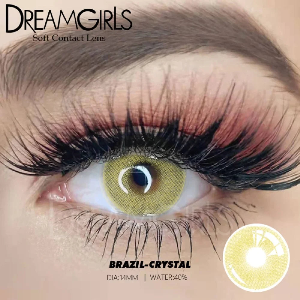 1Pair Brazil Famous Solitica Natural Color Contact lens Soft Contact Lenses Natural color Beauty pupil Yearly Used