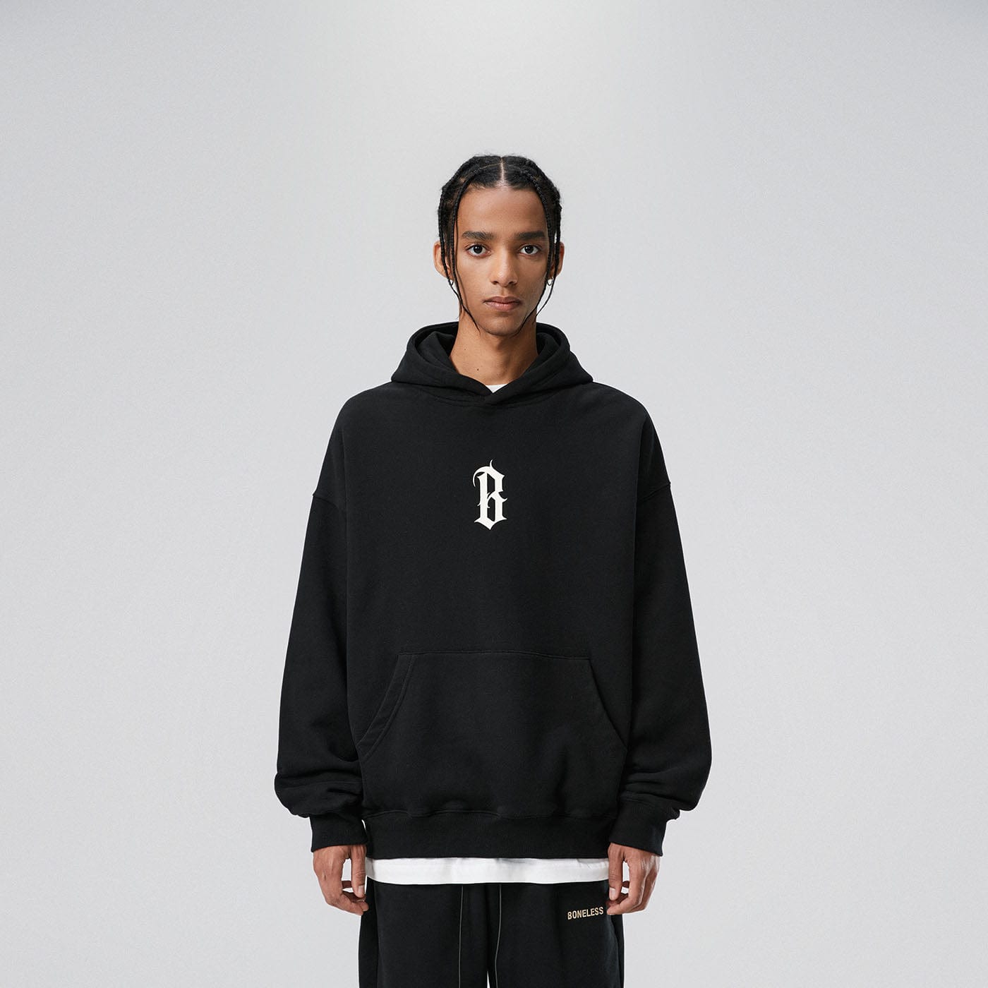 BONELESS Gothic LOGO Hoodie-Hoodie-S-Yellow-Free Shipping Leatheretro