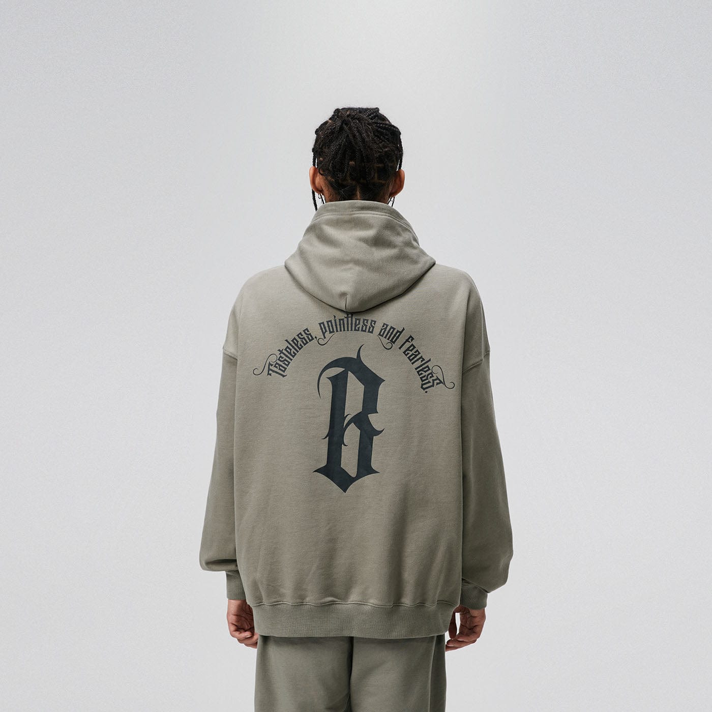 BONELESS Gothic Slogan Hoodie-Hoodie-S-Blue-Free Shipping Leatheretro