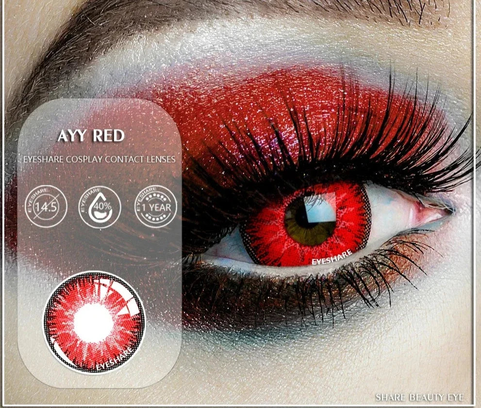 1Pair Color Contact Lenses for Eyes Cosplay Contact Lenses Crazy Lenses Halloween Eye Lenses Yearly Lense Fast Delivery