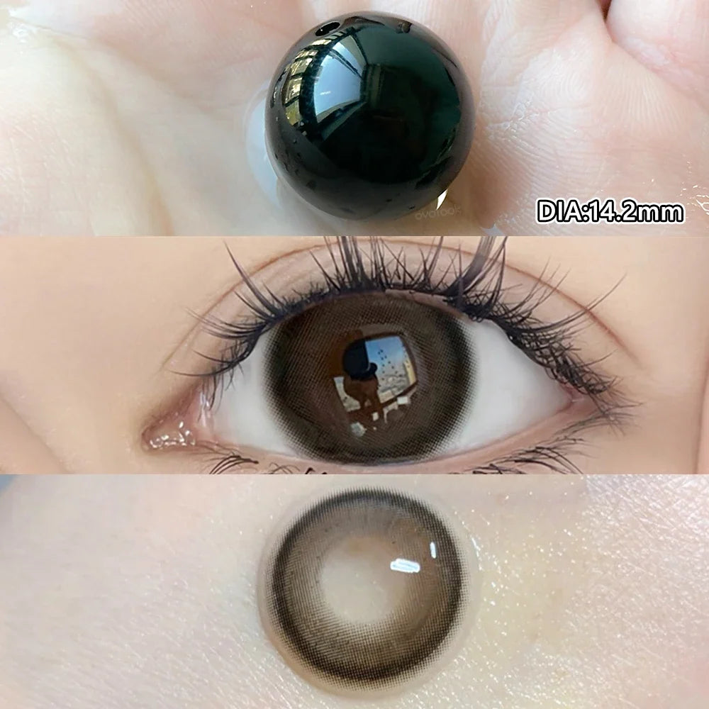 Natural Purple Contact Lenses for Eyes Myopia Beauty Eye Lenses Fashion Color Pupils 2pcs/pair Blue Lens Brown Lenses
