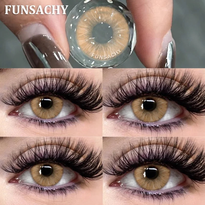 1 Pair Big Black Color Contact Lenses Natural Gray Lenses Blue Korean Eye Makeup Contacts Yearly Beauty Pupils Cosmetic-ARTHUR-BROWN-0-Free Shipping Leatheretro