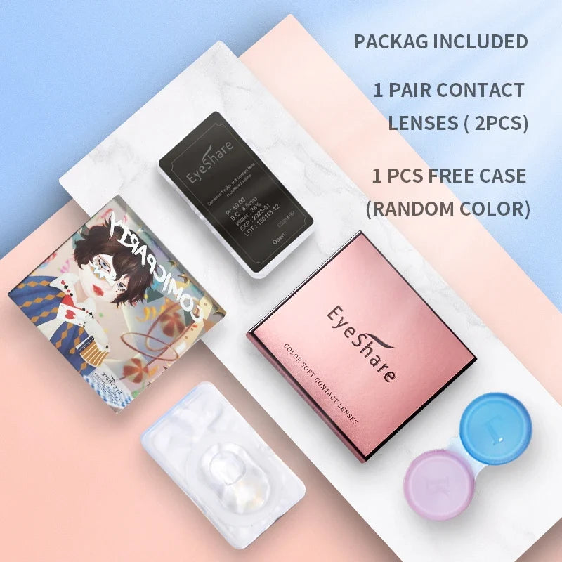 1 Pair Color Contact Lenses for Eyes Color Pupils Natural Brown Lenses Beautiful Pupils Cosmetic Gray Eye Lenses Yearly