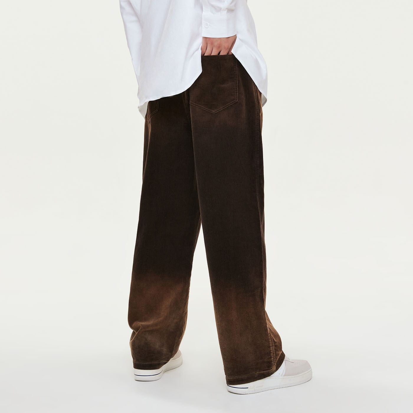 CONKLAB Creased Gradient Straight Pants-Pants-S-Brown-Free Shipping Leatheretro