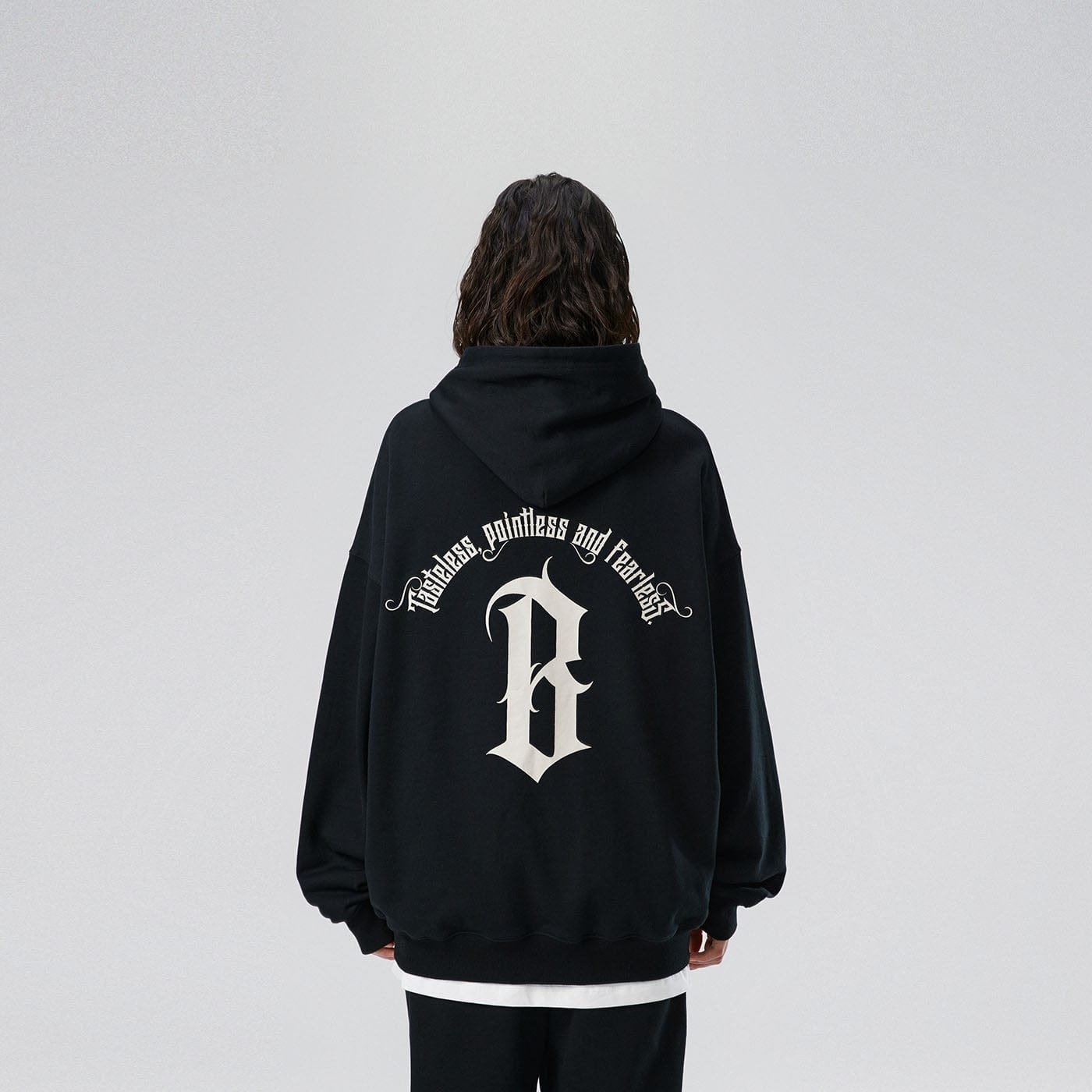 BONELESS Gothic Slogan Hoodie-Hoodie-S-Blue-Free Shipping Leatheretro