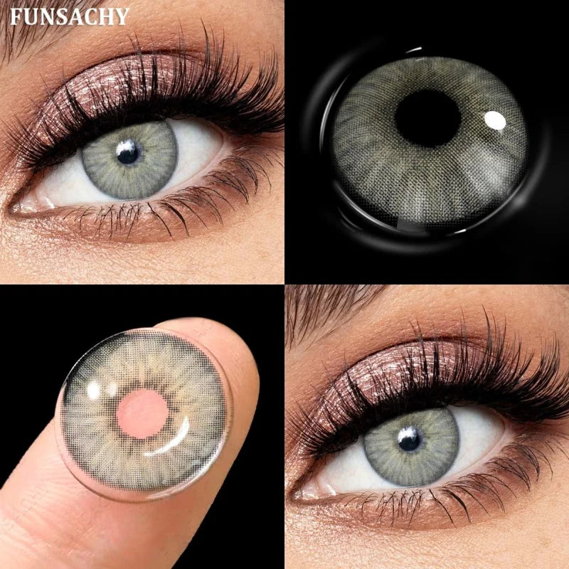 1 Pair Gray Color Contact Lenses for Eyes Natural Brown Blue Lenses Green Eye Contacts Beauty Cosmetic Pupils Yearly-LUCIFER-GRAY-0-Free Shipping Leatheretro