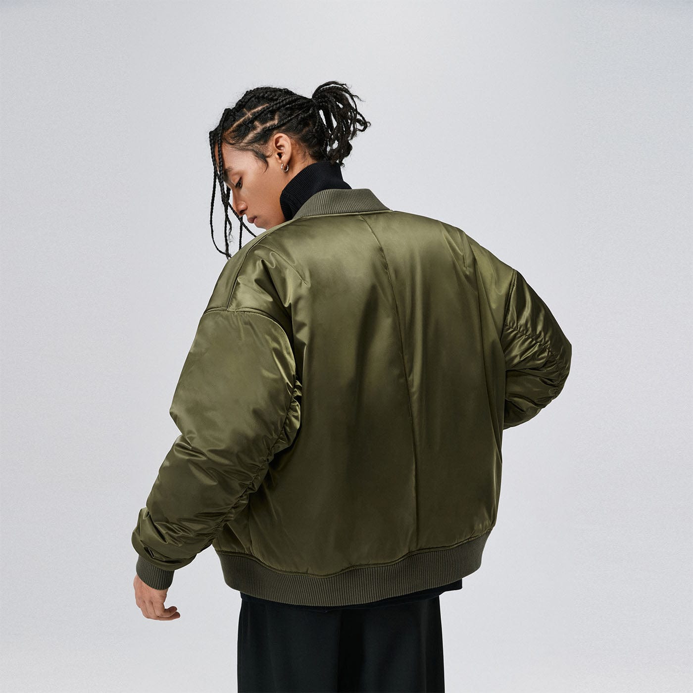 BONELESS Cotton Padded Bomber Jacket (Only Size L Left)-Jacket-S-Green-Free Shipping Leatheretro