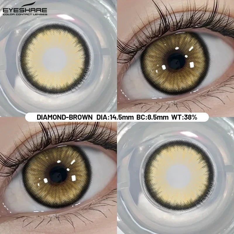 Big Eyes Color Contact Lenses Fashion Blue Colored Contact Lense Brown Softlenses Green Beauty Pupils Yearly Use