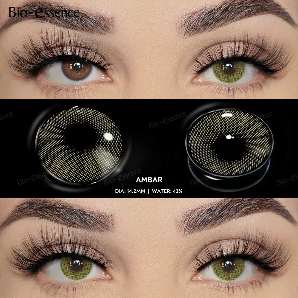 1 Pair Colored Contact Lenses for Eyes Natural Look Brown Eye Lenses Gray Contact Blue Lenses