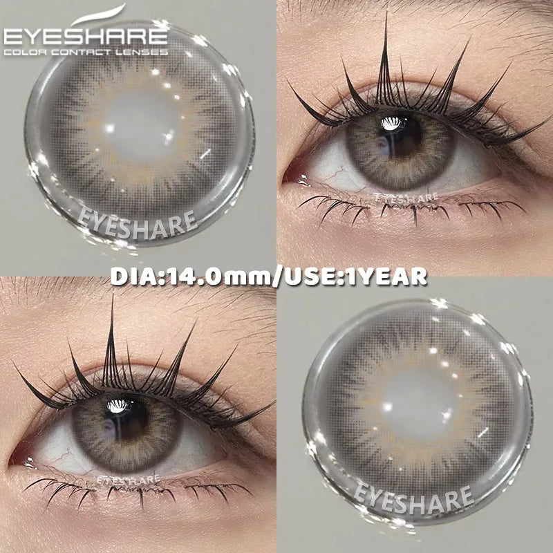 1 Pair Color Contact Lenses for Eyes Color Pupils Natural Brown Lenses Beautiful Pupils Cosmetic Gray Eye Lenses Yearly