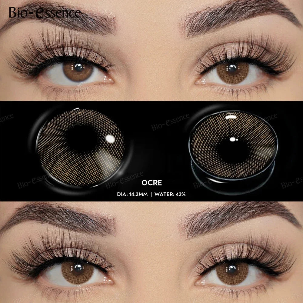 1 Pair Colored Contact Lenses for Eyes Natural Look Brown Eye Lenses Gray Contact Blue Lenses