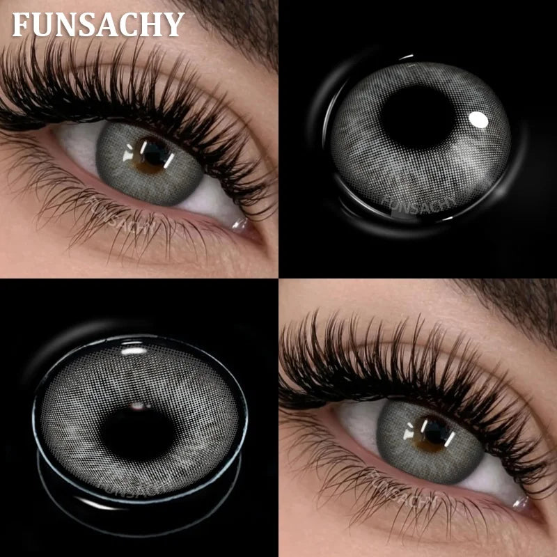 New Contact Lenses Natural Brown Eye Makeup Contacts Grey Color Lens Korean Softlens Yearly Cosmetics for Women-MARGARET-GRAY-0-Free Shipping Leatheretro