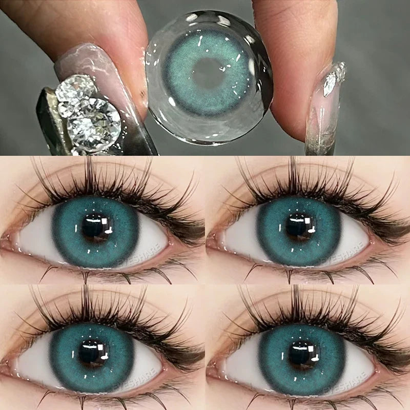 1Pair New Color Contact Lenses for Eyes Blue Contact Lenses Yearly Beautiful Pupils Gray Contact Lenses Green Contacts