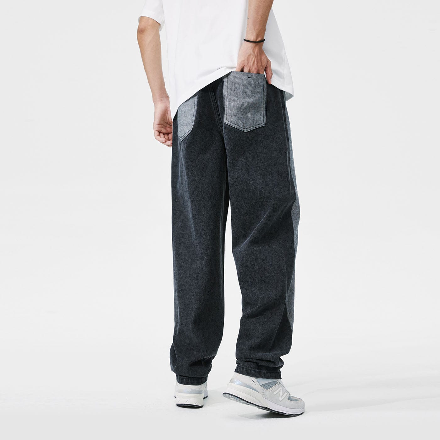 CONKLAB Classic Spliced Straight Jeans-Jeans-S-Blue-Free Shipping Leatheretro