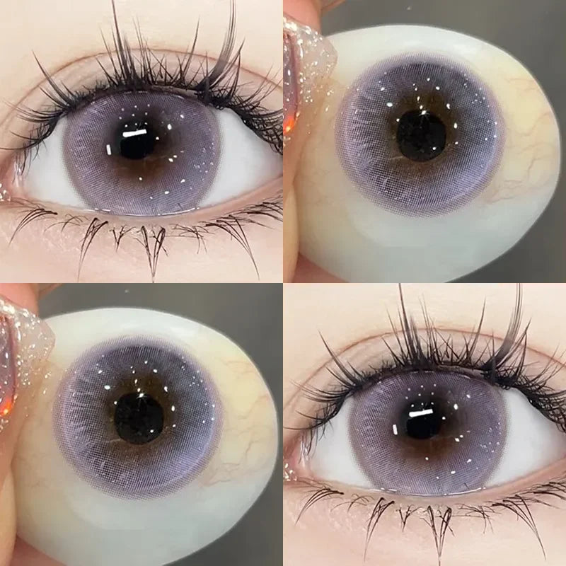 1Pair Grey Contact Lenses for Eyes Colored Lenses Beauty Pupils Soft Lens Make up Fashion Lenses Yearly Use Fast Shipping-Magnificent painting-8.00-Free Shipping Leatheretro