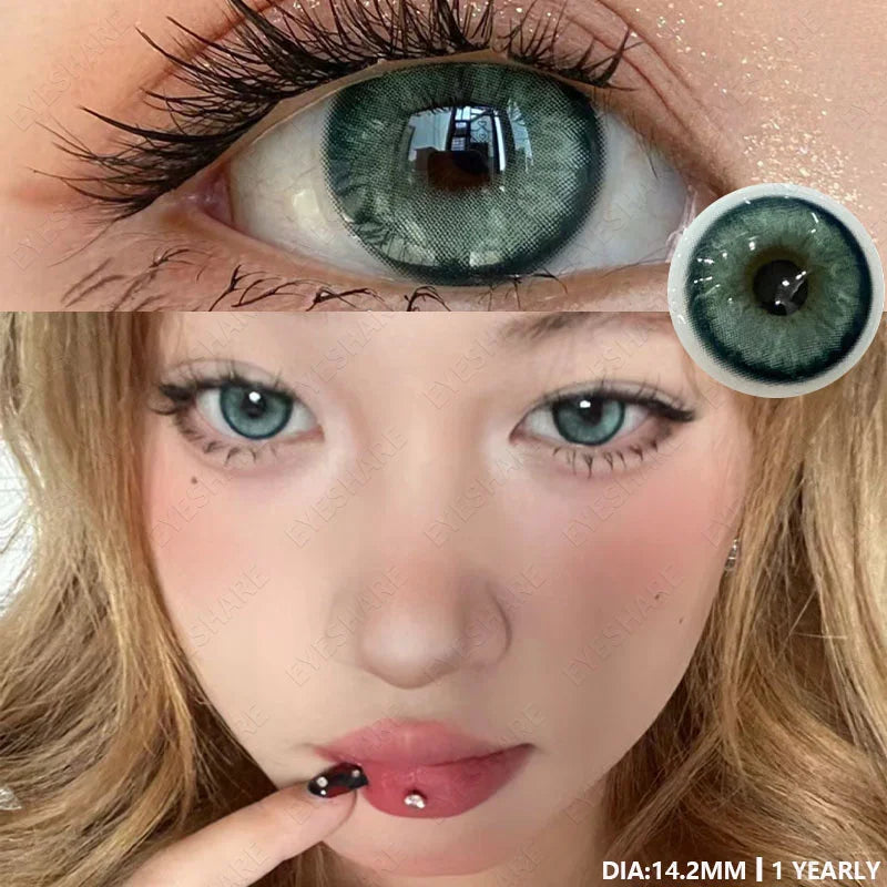 1pair New Colored Contacts Lenses for Eyes Blue Lenses Green Contacts Lenses Yearly Brown Eyes Lens Fashion Gray Pupils