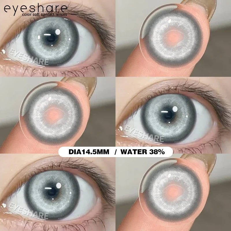 Contact Lenses 14.5mm 1Pair for Anime accessories for eyes Cosplay Color contact Lenses Halloween Eye Contacts yearly use-RHINE-GRAY-Free Shipping Leatheretro
